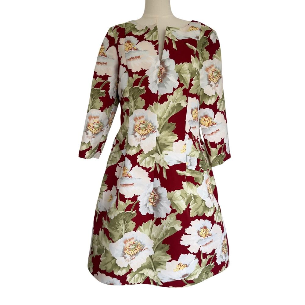 Oscar de la Renta 16 NWT Floral Taffeta Fit & Flare A-Line Cocktail Dress